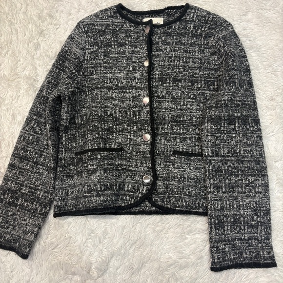 Abercrombie Black & White Tweed Jacket - Picture 2 of 5
